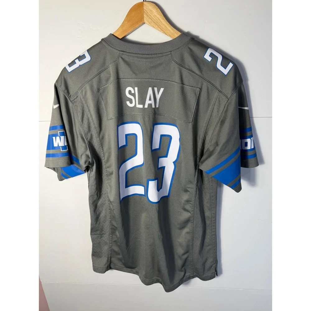 Nike Detroit Lions Darius Slay 23 Gray Youth XL Jersey NFL On Field Football